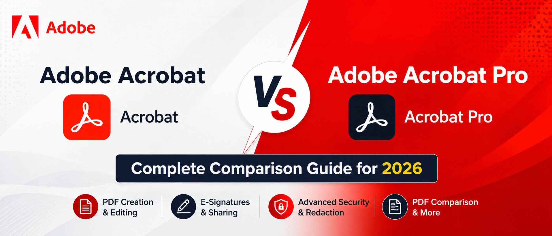 Adobe Acrobat vs Adobe Acrobat Pro: Complete Comparison Guide for 2026